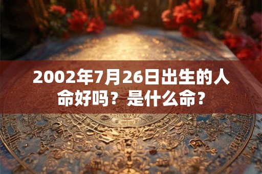 2002年7月26日出生的人命好吗？是什么命？