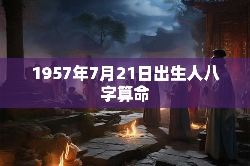 1957年7月21日出生人八字算命