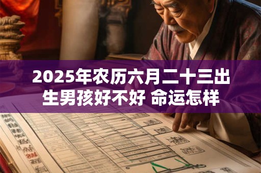 2025年农历六月二十三出生男孩好不好 命运怎样