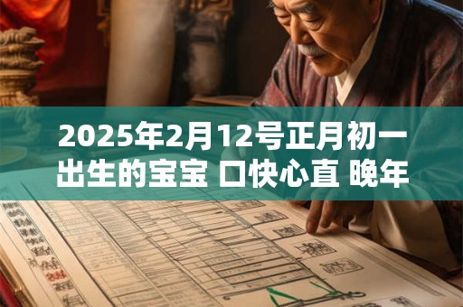 2025年2月12号正月初一出生的宝宝 口快心直 晚年大利