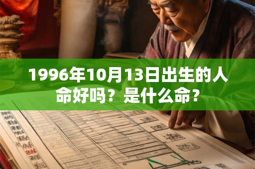1996年10月13日出生的人命好吗？是什么命？