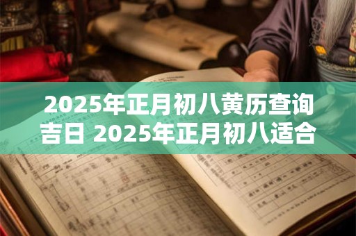 2025年正月初八黄历查询吉日 2025年正月初八适合出行吗