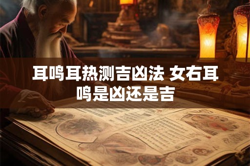 耳鸣耳热测吉凶法 女右耳鸣是凶还是吉