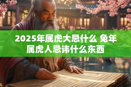 2025年属虎大忌什么 兔年属虎人忌讳什么东西 2025年属虎大忌什么 兔年属虎人忌讳什么东西