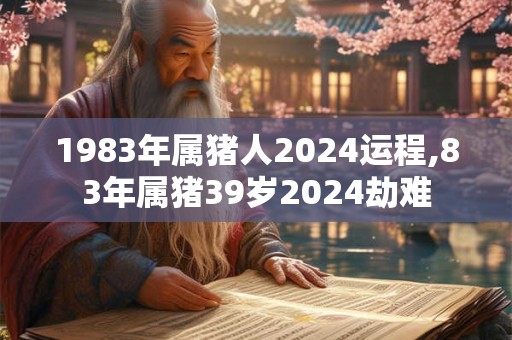 1983年属猪人2024运程,83年属猪39岁2024劫难