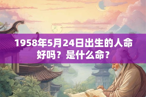 1958年5月24日出生的人命好吗？是什么命？