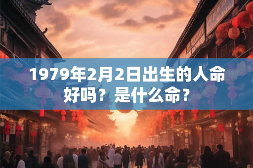 1979年2月2日出生的人命好吗？是什么命？