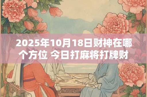 2025年10月18日财神在哪个方位 今日打麻将打牌财运方位！