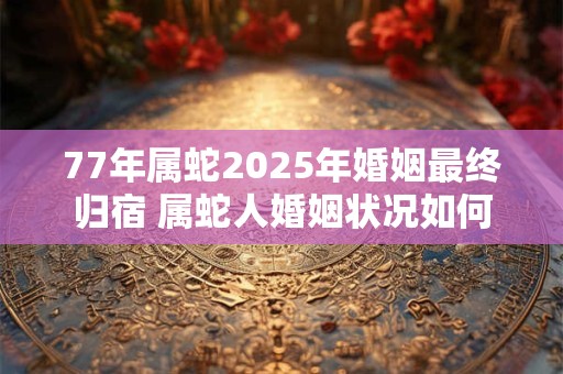 77年属蛇2025年婚姻最终归宿 属蛇人婚姻状况如何