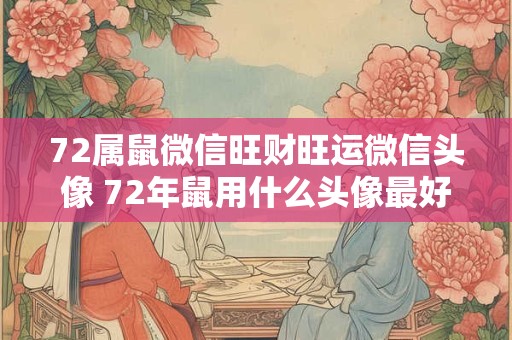 72属鼠微信旺财旺运微信头像 72年鼠用什么头像最好