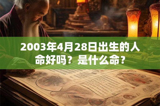 2003年4月28日出生的人命好吗？是什么命？