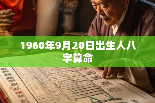 1960年9月20日出生人八字算命 1960年9月20日出生人八字算命