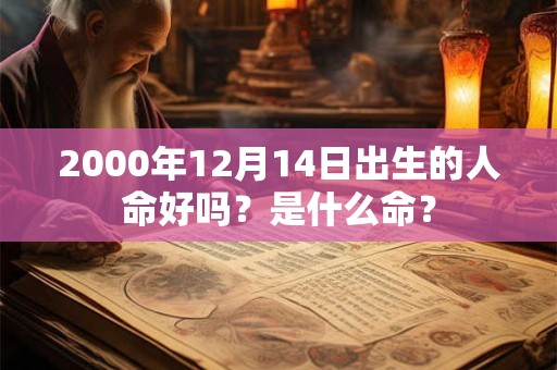 2000年12月14日出生的人命好吗？是什么命？