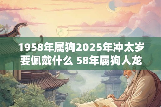 1958年属狗2025年冲太岁要佩戴什么 58年属狗人龙年犯太岁怎么化解