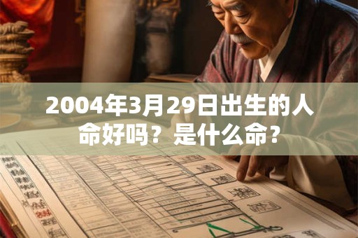 2004年3月29日出生的人命好吗？是什么命？