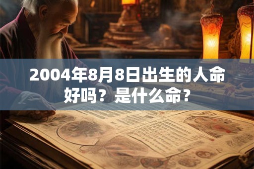 2004年8月8日出生的人命好吗？是什么命？