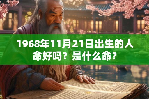 1968年11月21日出生的人命好吗？是什么命？