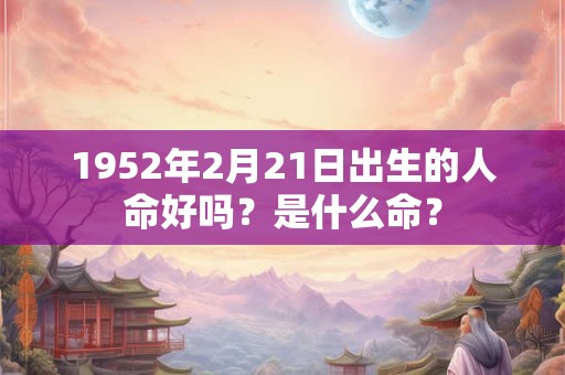 1952年2月21日出生的人命好吗？是什么命？