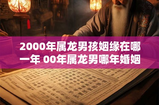 2000年属龙男孩姻缘在哪一年 00年属龙男哪年婚姻好
