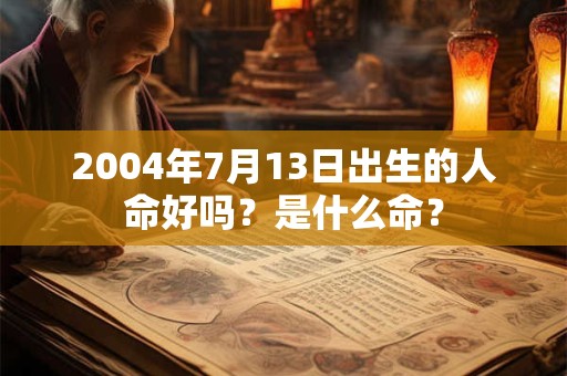 2004年7月13日出生的人命好吗？是什么命？