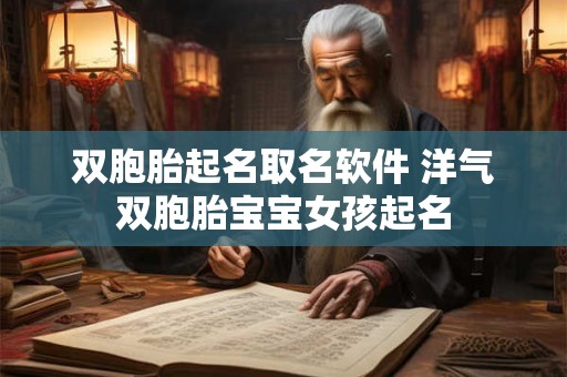 双胞胎起名取名软件 洋气双胞胎宝宝女孩起名
