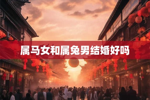 属马女和属兔男结婚好吗