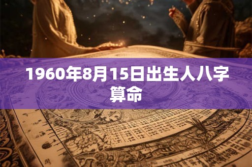 1960年8月15日出生人八字算命