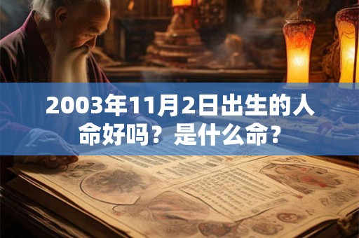 2003年11月2日出生的人命好吗？是什么命？