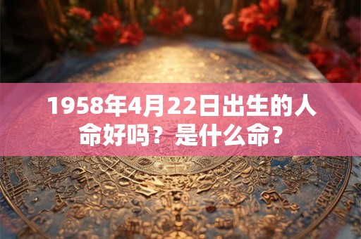 1958年4月22日出生的人命好吗？是什么命？
