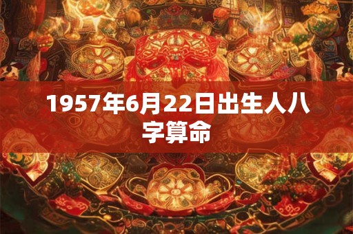 1957年6月22日出生人八字算命 1957年6月22日出生人八字算命