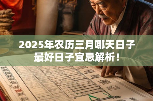 2025年农历三月哪天日子最好日子宜忌解析！