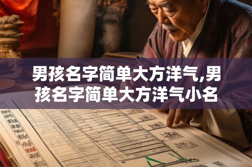男孩名字简单大方洋气,男孩名字简单大方洋气小名