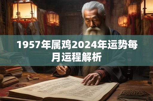 1957年属鸡2024年运势每月运程解析