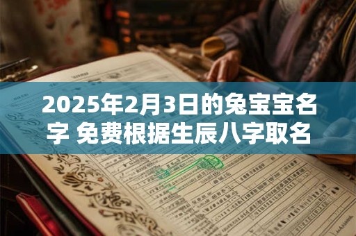 2025年2月3日的兔宝宝名字 免费根据生辰八字取名