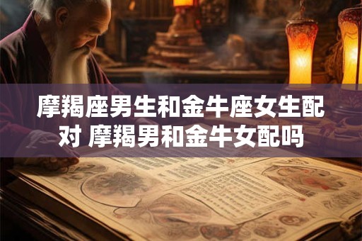摩羯座男生和金牛座女生配对 摩羯男和金牛女配吗
