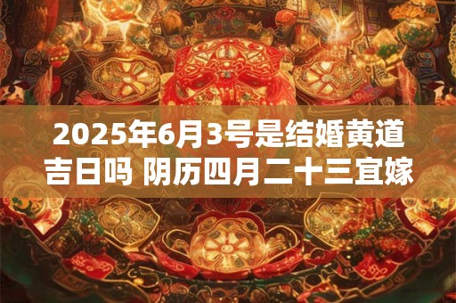 2025年6月3号是结婚黄道吉日吗 阴历四月二十三宜嫁娶吗