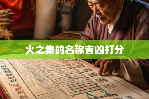 火之集的名称吉凶打分
