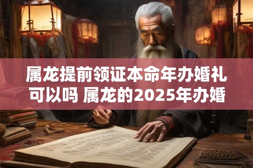 属龙提前领证本命年办婚礼可以吗 属龙的2025年办婚礼可以吗