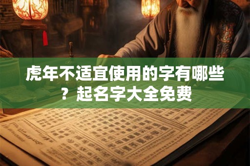 虎年不适宜使用的字有哪些?起名字大全免费 虎年不适宜使用的字有哪些?起名字大全免费