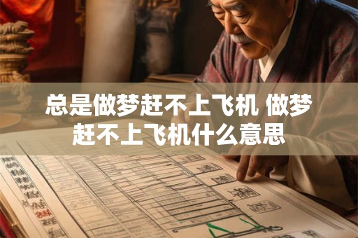 总是做梦赶不上飞机 做梦赶不上飞机什么意思
