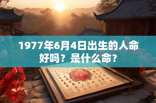 1977年6月4日出生的人命好吗？是什么命？