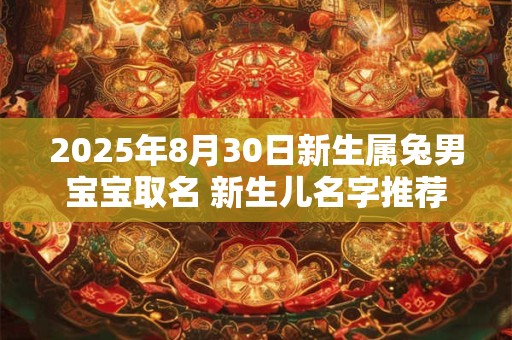 2025年8月30日新生属兔男宝宝取名 新生儿名字推荐