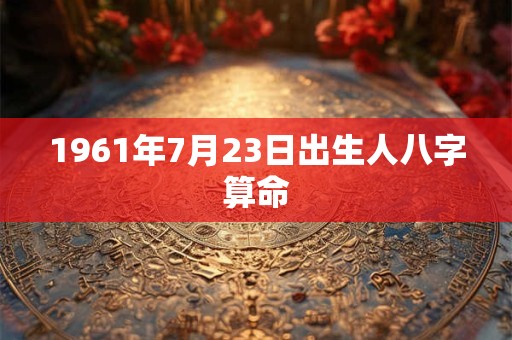 1961年7月23日出生人八字算命