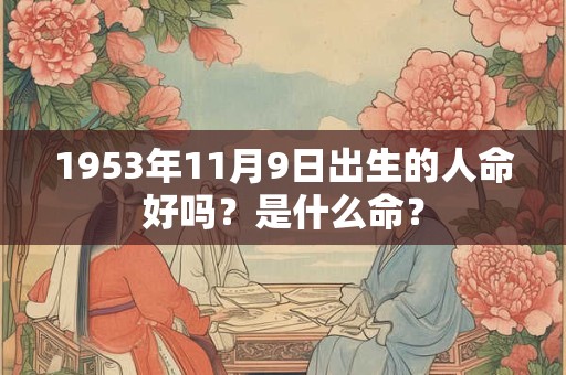 1953年11月9日出生的人命好吗？是什么命？