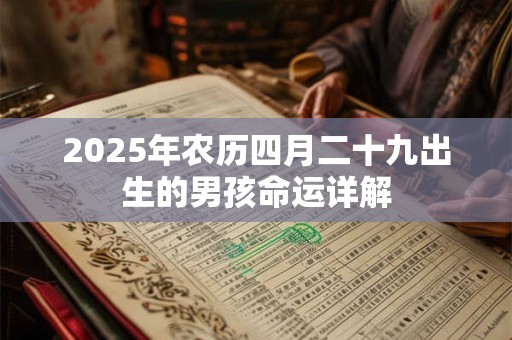 2025年农历四月二十九出生的男孩命运详解