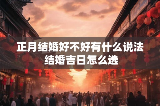正月结婚好不好有什么说法 结婚吉日怎么选