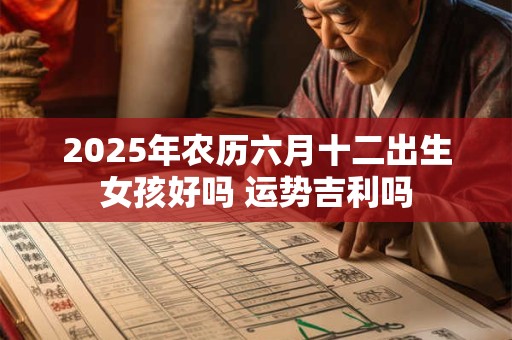 2025年农历六月十二出生女孩好吗 运势吉利吗