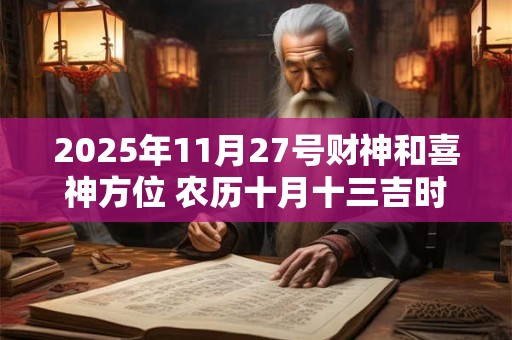 2025年11月27号财神和喜神方位 农历十月十三吉时介绍