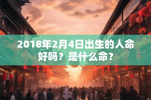 2018年2月4日出生的人命好吗？是什么命？