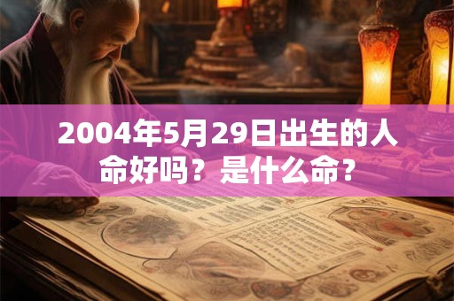2004年5月29日出生的人命好吗？是什么命？
